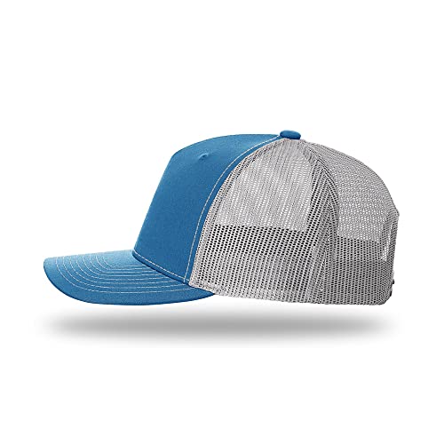 Richardson 112FP & 112PFP Classic Fit Five-Panel Snapback Trucker Cap |OSFM - color: Cobalt Blue/Grey