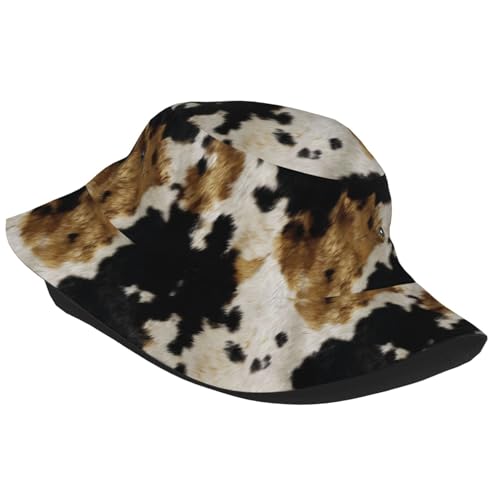 Bucket Hat for Men Women Packable Sun Hats Fisherman Outdoor Summer Travel Hiking Beach Caps - color: Cowhide