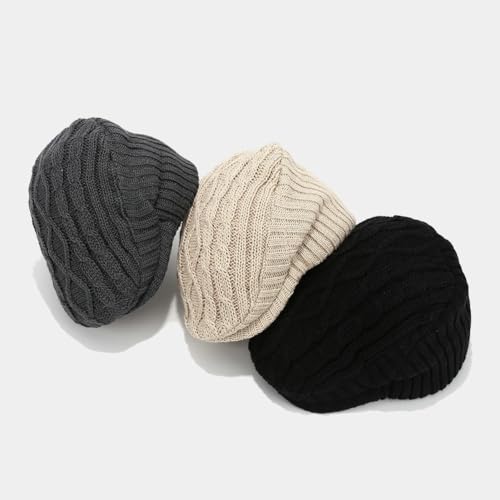 Knit Newsboy Cap Crochet Beret Hats for Women Men Classic Painter Cap Beanies Cap Ladies Women Warm Winter Hat Cabbie Hat - color: Coffee