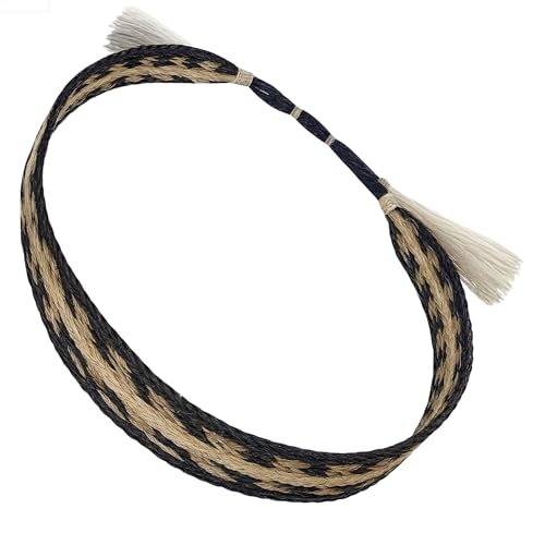 Gamboa Horsehair Hat Band for Cowboy Hats - color: Black and Natural