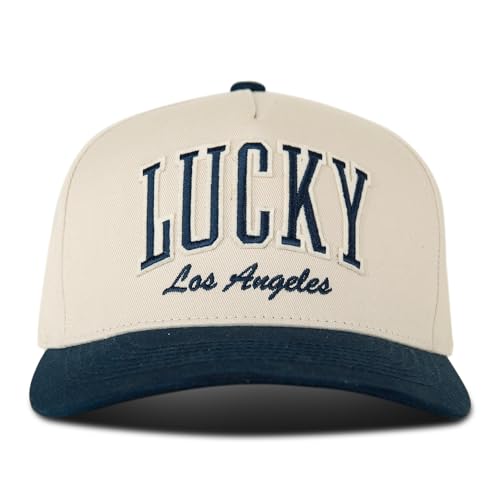 Lucky Brand Classic Cotton Adjustable | Dad Hat | Baseball Cap | Golf | Fishing | Low Profile | 5 Panel Design - color: Varsity - Navy