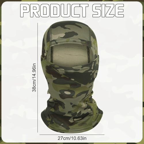 Camo Balaclava Ski Mask UV Face Cover for Motorcycle Hunting - color: Camo Color-5pcs