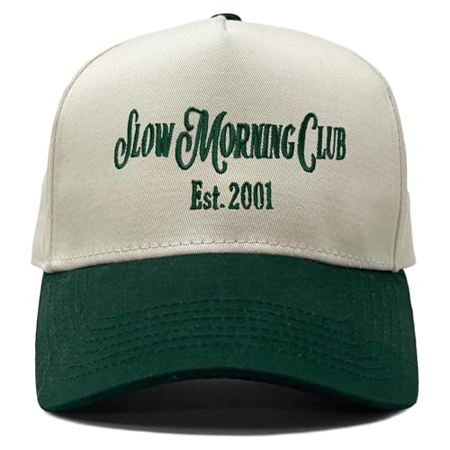 Funky Vintage Canvas Snapback Hat - Adjustable Tone Cap for Men Women - Put It On My, Cowboy, Girl Dad, Funny - color: Slow Morning Club