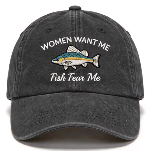 Mens Hat - Gifts for Birthday Christmas Fathers Day - color: Fishing Hat Black