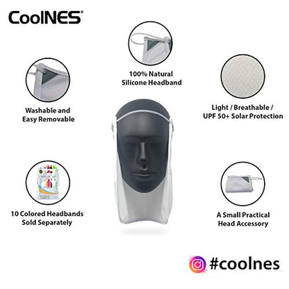 CoolNES - UV Sun Protection Neck Drape Adjustable Multifunctional 2 in 1 Face Covering for Outdoor Fishing - Unisex - color: Coolnes-whitesl