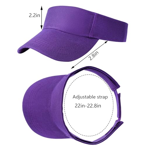 Rbenxia Adjustable Sport Visors Sun Visor Hats Cap Visors Women Men - color: Purple