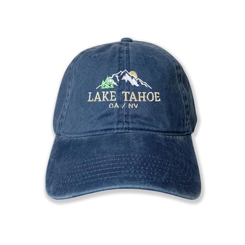 USmania Lake Tahoe Embroidered Cap hat Baseball hat Nature hat Mountain hat Camping hat Hiking hat - color: Navy