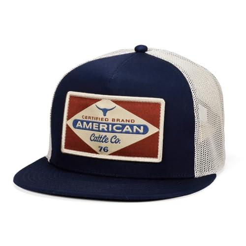 Billboard Adjustable Snapback Western Hat - color: Navy