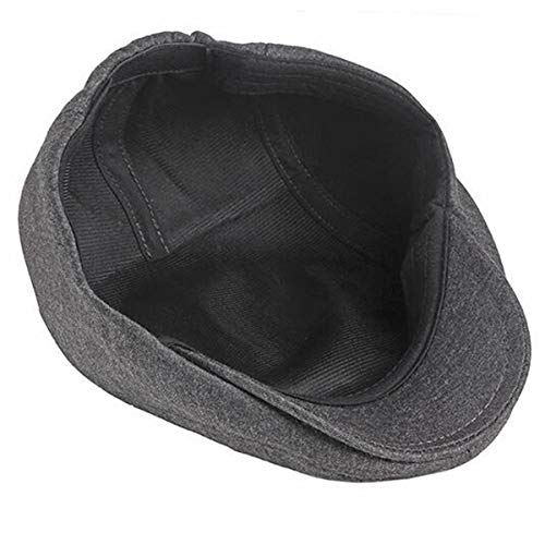 2 Pack Men's Cotton Flat Cap Ivy Gatsby Newsboy Hat - color: I