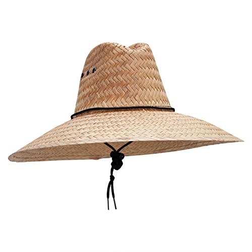Men's Crushed Safari Straw Hat - color: Dark Natural