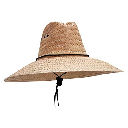 Men's Crushed Safari Straw Hat - color: Dark Natural