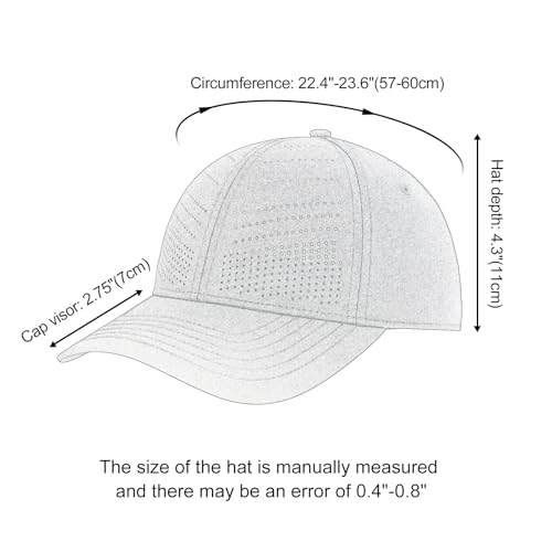 BOTVELA Men Women Adjustable Structured Laser Cut Baseball Cap - color: Black
