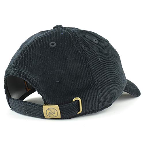 Trendy Apparel Shop Bee Embroidered Cotton Corduroy Unstructured Baseball Cap - color: Black
