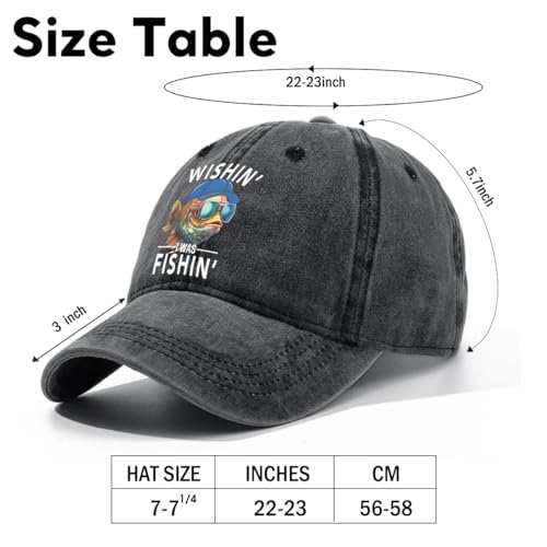 Fishing Adjustable Cotton Baseball Cap, Funny Trucker Hat Gift for Men Women Grandpa Dad Fishing Lover Fisherman - color: H