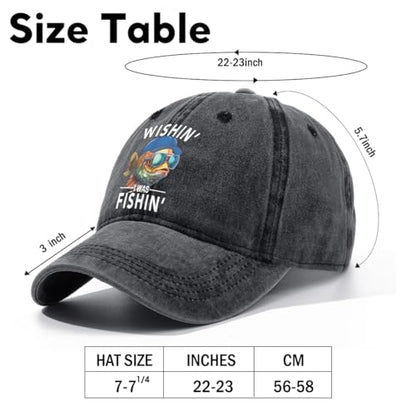 Fishing Adjustable Cotton Baseball Cap, Funny Trucker Hat Gift for Men Women Grandpa Dad Fishing Lover Fisherman - color: H