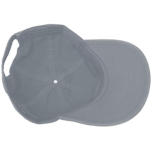 Glory Max 100% Cotton Baseball Cap Classic Plain Low Profile Golf Dad Hat Buckle Adjustable - color: Gray