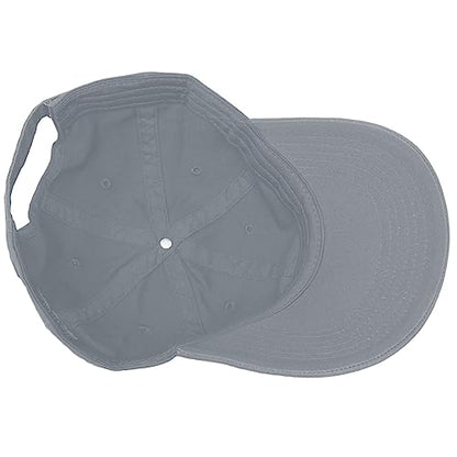 Glory Max 100% Cotton Baseball Cap Classic Plain Low Profile Golf Dad Hat Buckle Adjustable - color: Gray