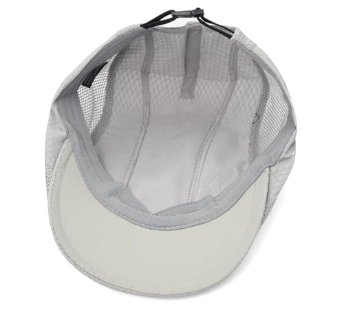 Mesh Cap Breathable Summer Newsboy Hat Adjustable Beret Ivy Cap Irish Cabbie Driving Fishing Hats - color: Light Gray