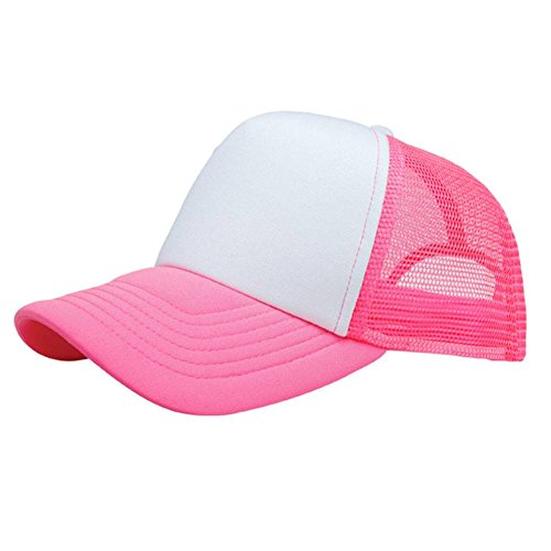 MC Perfectly Crowned Adjustable Snapback Trucker Mesh Cap - color: Neon Pink