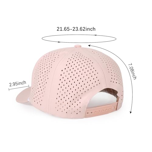 HH HOFNEN Quick Dry Baseball Cap Snapback Golf Trucker Hat for Men Women - color: #1 Pink