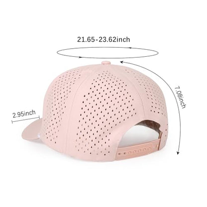 HH HOFNEN Quick Dry Baseball Cap Snapback Golf Trucker Hat for Men Women - color: #1 Pink