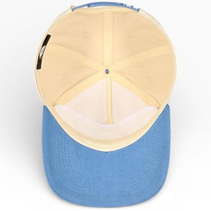 E BY ELIDAN Two Tone A-Frame Trucker Hat, 5-Panel Blank Baseball Snapback - color: Stone Denim
