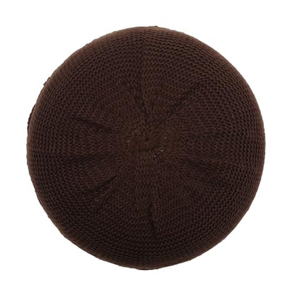ZLYC Crochet Slouchy Beanie for Women Soft Lightweight Skull Cap - color: Solid Coffee