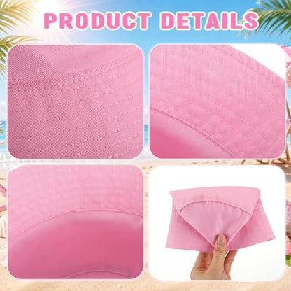 12/24/36 Pcs Bucket Hats for Men Women Bulk - color: Pink, size: Medium