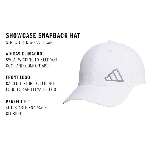 adidas Men's Showcase Snapback Hat - color: White/Grey/Black