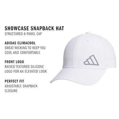 adidas Men's Showcase Snapback Hat - color: White/Grey/Black