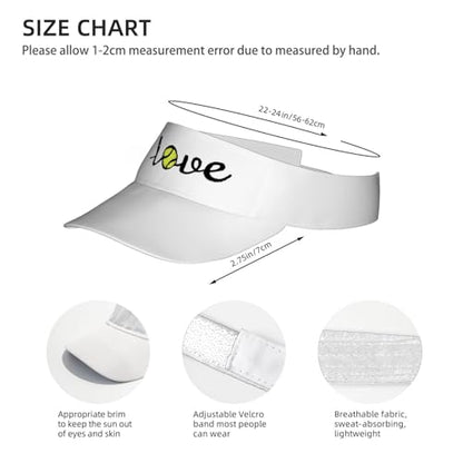 Embroidered Pickleball Visor Men Women,Gifts for Pickleball Lovers - color: White, style: Tennis Love