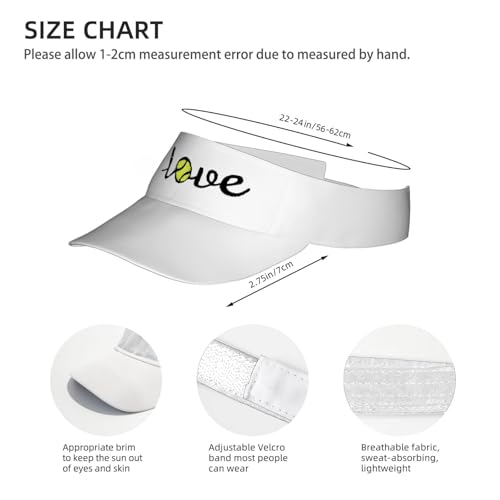 Embroidered Pickleball Visor Men Women,Gifts for Pickleball Lovers - color: White, style: Tennis Love