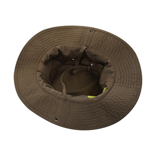 Boonie Hat with Balaclava Face Mask - UV Protection Wide Brim Sun Hat, Adjustable & Foldable for Hunting Fishing Outdoor - color: Brown