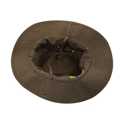 Boonie Hat with Balaclava Face Mask - UV Protection Wide Brim Sun Hat, Adjustable & Foldable for Hunting Fishing Outdoor - color: Brown