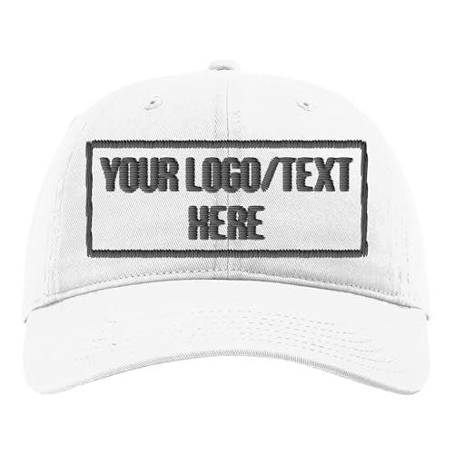 Custom Dad Style Embroidered Hat for Men, Customized Baseball Cap, Gorras para Hombres, Personalized Hats for Men - color: White