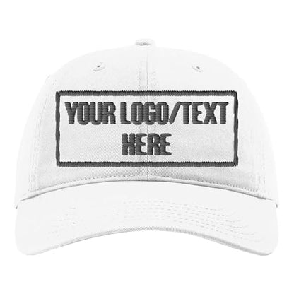 Custom Dad Style Embroidered Hat for Men, Customized Baseball Cap, Gorras para Hombres, Personalized Hats for Men - color: White
