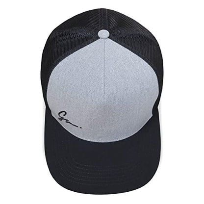 Grace Folly Trucker Hat for Men & Women. Snapback Mesh Caps - color: Black & Gray