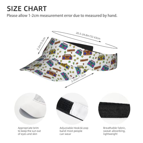 Leopard Print Sun Visor Hat Adjustable Sports Beach Cap for Men Women - color: 16