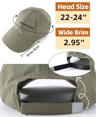 Home Prefer Reflective Water Repellent Quick Dry Airy UPF50+ Sun Hat for Men Women Outdoor Sports Baseball Caps Unisex - color: Light Army Green