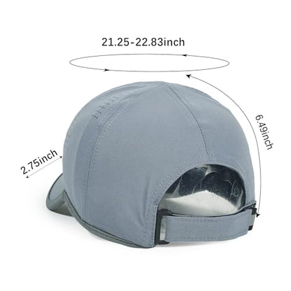 HH HOFNEN Quick Dry Baseball Hat Unstructured Athletic Golf Cap Women Men - color: 1-navyblue