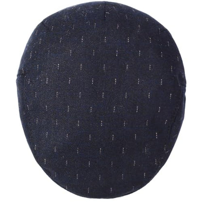 Men's Newsboy Hat with Earflaps Flat Ivy Caps Irish Cabbie Cap - color: Blue Spot
