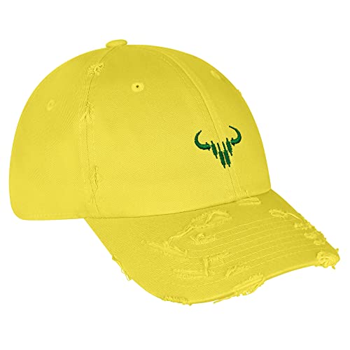 JPAK Bulls Vintage Dad Hat Embroidered Cap NASDAQ Symbol, Stocks - color: Yellow