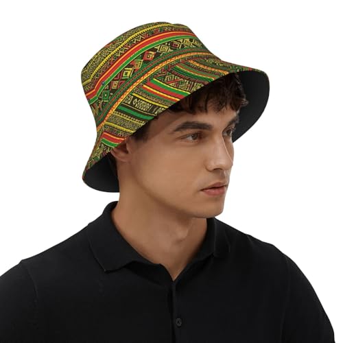 Bucket Hat for Men Women Packable Sun Hats Fisherman Outdoor Summer Travel Hiking Beach Caps - color: Bohemia