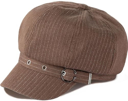 Newsboy Caps for Women Classic Beret Hats Autumn Winter Cap - color: C-coffee