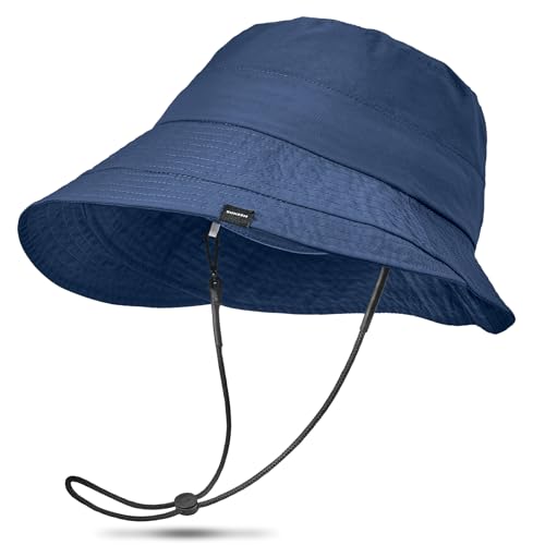 Sukeen Lightweight Bucket Hat for Women Quick-Dry Hiking Hat Packable Foldable UV Sun Hat for Outdoor Activities - color: Navy Blue, size: One Size-Large