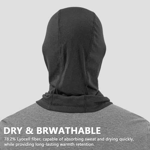 Summer Cooling Balaclava UPF 50+ Full Face Cover Lightweight for Men Women - color: Black