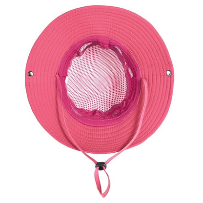 Komorebi UPF 50+ Kids Sun Hat，Wide Brim Bucket Hats for Kids Beach Outdoor - color: Watermelon Red