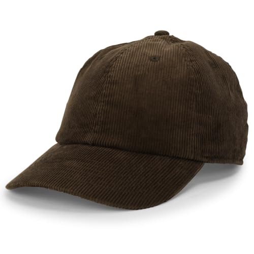 Trendy Apparel Shop Cotton Corduroy Unstructured Baseball Cap Dad Hat - color: Dark Brown
