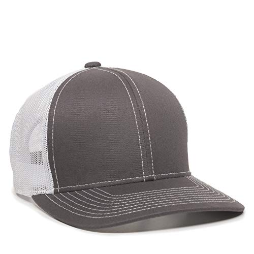 Outdoor Cap Unisex-Adult Outdoor Cap Structured Mesh Back Trucker Cap - color: Charcoal/White