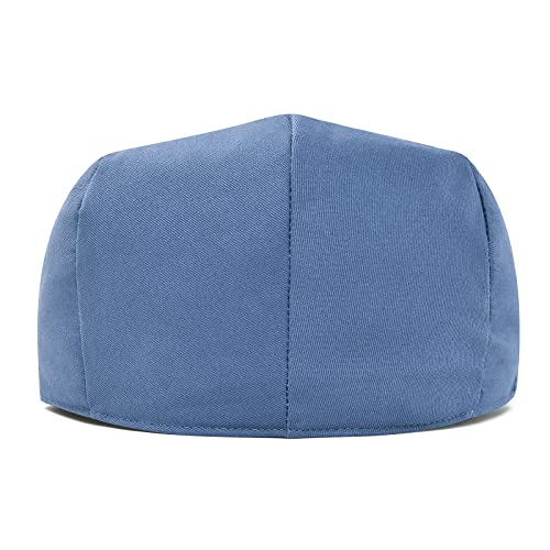 STARANCE Men Thin Cotton Gatsby Newsboy Cap - color: Blue, size: 7 1/2